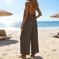 thumbnail image 2 of Gamivast Jumpsuits for Women Backless Spaghetti Strap Wide Leg Jumpsuit One Piece Jumpsuit Comfy Soft Beach Jumpsuit Vacation Outfits Summer Jumpsuits, 2 of 6