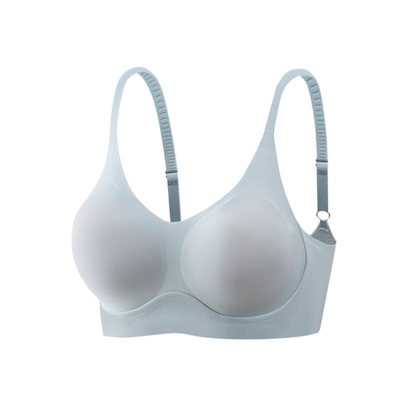 PNTUTB Women's Everyday Bra Solid Color Adjustable Straps Comfortable Bra Wire-Free Seamless Soft Support Push-Up Bra