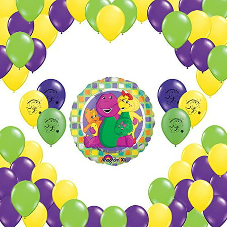 Barney Party Supplies Balloon Decorations Set 52 Count Walmart
