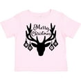thumbnail image 3 of Inktastic Merry Christmas Reindeer Antlers with Ornaments Boys or Girls Toddler T-Shirt, 3 of 5