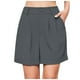 thumbnail image 1 of Pantalones cortos anchos con cintura elástica para mujer - Pantalones cortos de trabajo a medida - Poliéster, S-XXL, 1 of 8