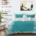 thumbnail image 4 of Aqua Coastal Coral Bedding 3 Piece Duvet Cover Set California King, White Ocean Marine Sea Nautical Beach Soft Microfiber Comforter Cover with Zipper Closure & Pillowcases, FadeResistant Quilt Cover, 4 of 9