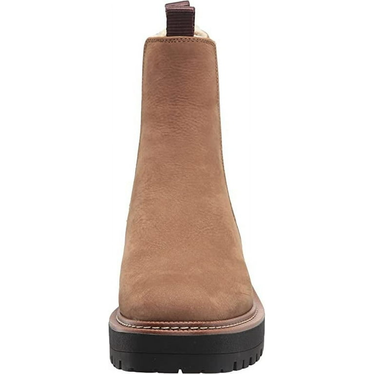 Sam Edelman Laguna Tobacco Leather Chelsea Moto Rounded Toe Pull On Ankle  Boots (Tobacco, 7.5)