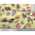 thumbnail image 3 of Soimoi Georgette Viscose Fabric Colorful Shells Ocean Print Fabric by the Yard 42 Inch Wide, 3 of 3