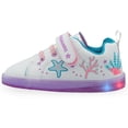 thumbnail image 3 of Tenis Luces Niña Bubble Gummers Estrellas Color Blanco 14-19 fucsia 17, 3 of 6