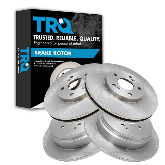 TRQ Front & Rear Brake Rotors Set Fits Select 2002-2004 Honda Odyssey