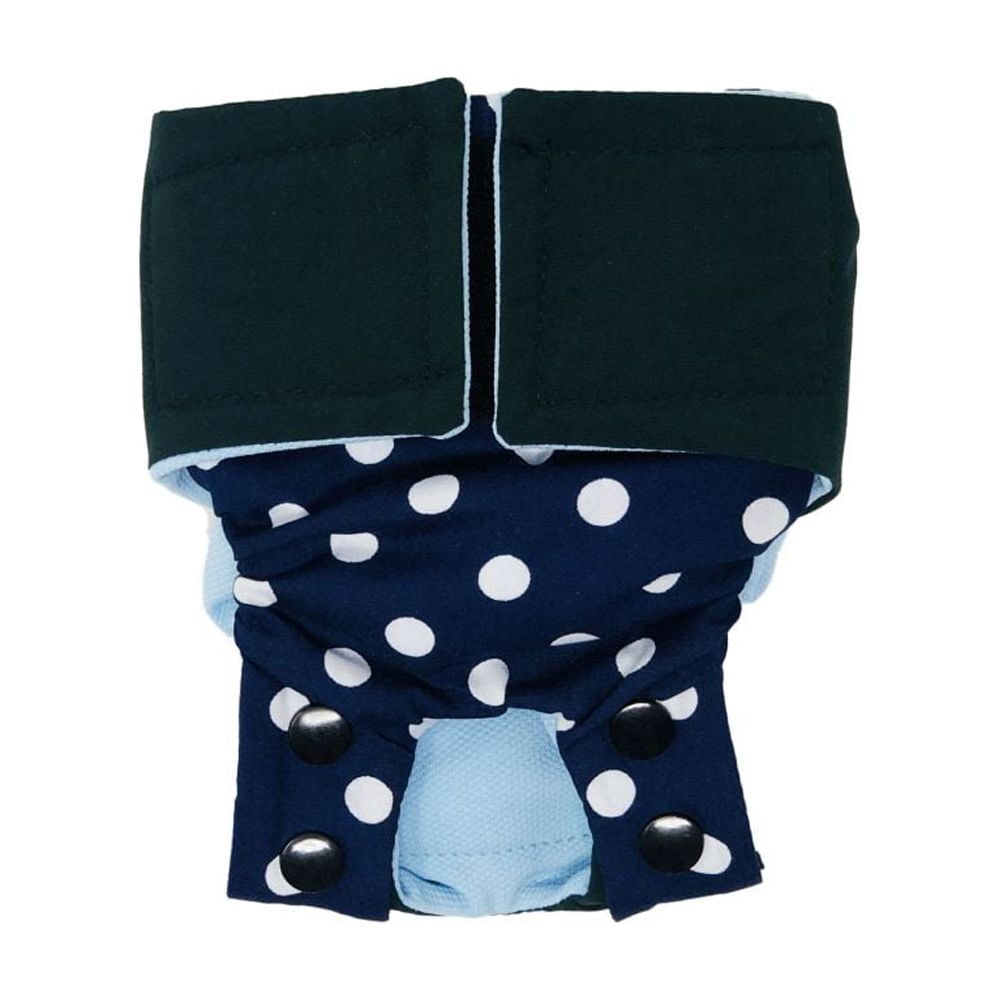 Barkertime Blue Polka Dot Cat Diaper Snappy