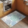 thumbnail image 2 of 2x3 Ft Entryway Area Rug, Coastal Kitchen Rug Runner Washable Floor Mat, Blue Starfish Teal Green Conch Ocean Coral Non Slip Indoor Door Mat Throw Carpet for Bathroom Living Room Bedroom, 2 of 8