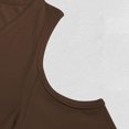 thumbnail image 6 of Cold Shoulder Ribbed Top for Women Long Sleeve Slim Fit Deep V Neck Fitted Knit Shirt Fall Versatile Comfy Casual Basic Blouse Brown XXL, 6 of 9