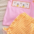 thumbnail image 4 of Quealent Toddler Baby Girl Birthday Outfit Birthday Girl Shirt Ruffle Gingham Shorts Cute Summer Clothes Cake Smash Outfits Red for Size 12-18 Months, 4 of 9
