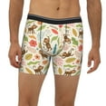 thumbnail image 2 of Xecao Monkeys in the Jungle Print Boxer Briefs for Men's Stretch Moisture-Wicking Underwear, Mid-Rise Classics breathable fabric, 2 of 7