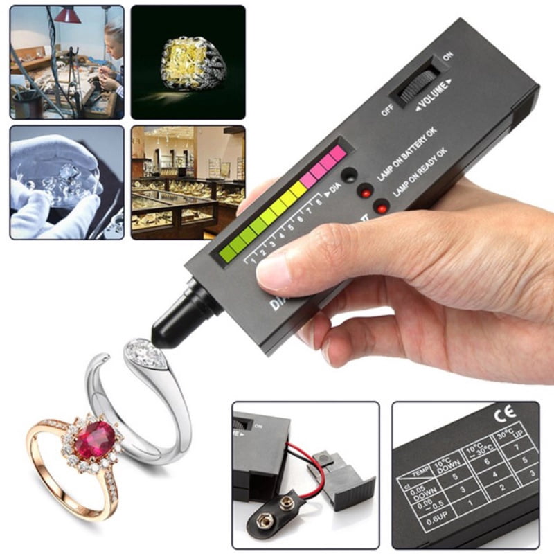 Diamond Tester High Accuracy Diamond Tester Pen ,Professional Diamond Selector for Jeweler Novice and Expert,Thermal Conductivity Meter (Diamond Tester)