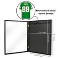 thumbnail image 6 of Americanflat 23x31 Shadow Box Frame with Plexiglass Jersey Display Case Lockable Hanger All Star - Black, 6 of 7