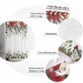 thumbnail image 6 of Polyester Fabric Christmas Poinsettia Shower Curtain, Xmas Botanical Pine Cones Waterproof Bathtub Curtain Bathroom Decor Set with Hooks 72 x 84 Inches, 6 of 6