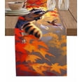 thumbnail image 7 of Forest Fall Raccoon Table Runner-Cotton Linen- 72 Inch Holiday Dresser Scarves, Autumn Bird Maple Trees Maple Leaves Tablerunner for Kitchen Coffee/Dining Bedroom Living Room Dinner Scarf Décor 18x72, 7 of 7