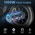 thumbnail image 5 of Lilypelle Peak 1100w Electric Tricycle for Adults, 7 Speed 20" x 4.0 " Fat Tire 3 Wheel Electric Bike, 48V 14.5Ah Removable Battery, Aluminum Motorized MountainTrike W/ Front & Rear Basket  & Cover, 5 of 12
