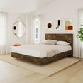 thumbnail image 3 of Nexera Nocce Queen Truffle Headboard and Platform Bed, 3 of 6