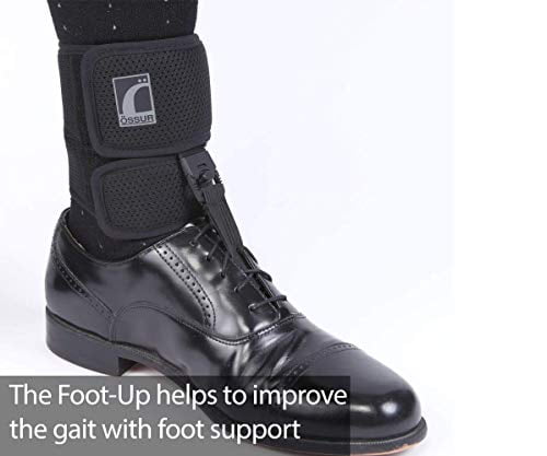 Ossur Foot-Up Drop Foot Brace | Ankle-Foot Orthosis (AFO) for Drop Foot Support | Lightweight, Adjustable Wrap for All-Day Comfort | Breathable Material for All Day Walking | (Black, X-Large)
