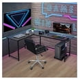 thumbnail image 2 of Drevy 66" Modern L-Shaped Corner Computer Desk Home Office LaptopTable Gaming Workstation with CPU Stand 66.5'' x 47.3'' x 29.3'' (Black), 2 of 4