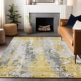 thumbnail image 2 of HomeRoots 622637 5 x 8 ft. Yellow & Ivory Abstract Washable Transitional Indoor & Outdoor Rectangle Area Rug, 2 of 4