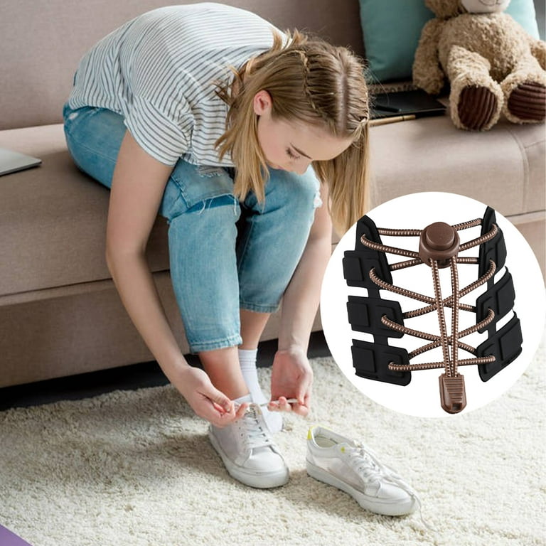 6 pair No Tie Elastic Shoelaces Lock Laces Shoe Strings for Kids Adults  Sneakers