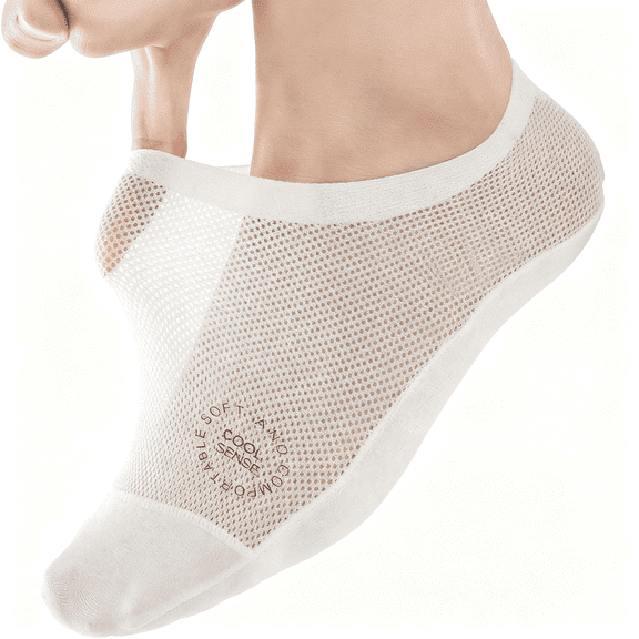 TELOLY Women’S Cool Sense Thin Non-Slip Nylon Socks | Like Barefoot,Cool for Summer,Ideal for Diabetics Or Sensitive Feet,No Slipping,For Long Drives & Home Lounging