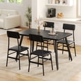 thumbnail image 5 of Asofer Dining Table Set for 4, Small Kitchen Table Chairs Set of 4, Space Saving, Black, 5 of 7