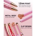 thumbnail image 3 of WEMATE  8Pcs Ballpoint Set,Ballpoint Bling for Women,Girly,Black & Blue Ink Ball Point Gifts for Wedding Bridesmaid Office Pink Supplies (Pink), 3 of 10