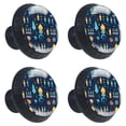 thumbnail image 2 of 4 Pcs Candle Knobs for Kitchen Cabinet Cupboard Dresser Bookcase Drawer Pulls Handles Round Home Decor, 2 of 8