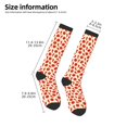 thumbnail image 2 of Xecao Tomatoes And Chili print thigh-high socks, crafted for both men and women with a stretchy, high-opaque design perfect for daily wear, 2 of 6