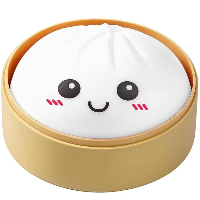 Juguete squishy NFOVSMO de dumplings para aliviar el estrés, blanco