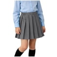 thumbnail image 4 of Girls Skort with Built-in Shorts hoksml Pleated Uniform Mini Back to School Stretch Elastic Waist, 4 of 7