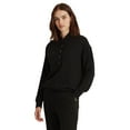 thumbnail image 4 of Lauren Ralph Lauren Thermal Waffle-knit Sweatshirt Polo Black Medium, 4 of 4
