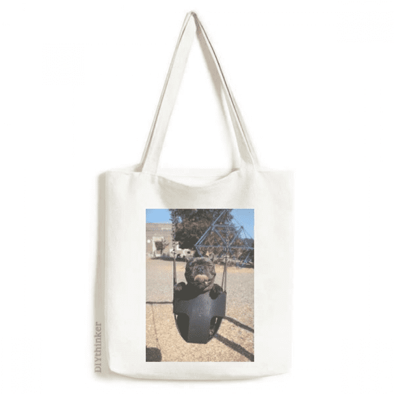 Bulldog Pet Photography Picture Tote Canvas Bag Shopping Satchel Casual Handbag
