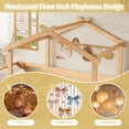 thumbnail image 4 of Jopath Full Size Floor Bed with Guardrails and Roof, Kids House Floor Bed with a Small Built-in Tray for Boys Girls Natural, 4 of 9