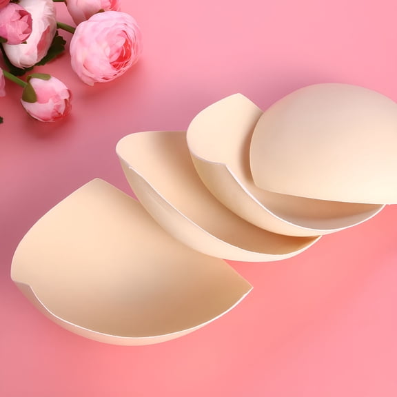 TELOLY 3 Pair Women's Removable Smart Cups Bra Inserts Pads for Swimwear Sports (Skin-Color)
