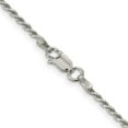 thumbnail image 3 of Diamond2Deal 925 Sterling Silver 1.7 mm Diamond-cut Rope Chain Necklace for Women 16", 3 of 6