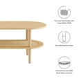 thumbnail image 6 of Coffee Sofa Side Table, Brown Oak, Wood, Oval, Living Kitchen Cafe Bistro Hospitality Restaurant, Modern Contemporary HB34892, 6 of 8