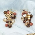 thumbnail image 4 of Bocar Fashion Crystal Stone Beads Chunky Collar Statement Jewelry Set, with Earrings, for Women, Brown, 19 inches (NK-10260-Amber Brown), 4 of 7