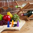 thumbnail image 5 of 6 unidades de tapones de vino, tapón reutilizable de silicona de botella de vino espumoso y tapón de botella de bebida con agarre superior compatible con mantener el vino fresco Afortunado Sencillez, 5 of 5