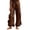 a01Brown, variant on Yyeselk Wide Leg Pants for Women Stretch Smocked High Waist Ruffle Trim Palazzo Bottoms Trendy Casual Relaxed Fit Beach Trousers Brown S