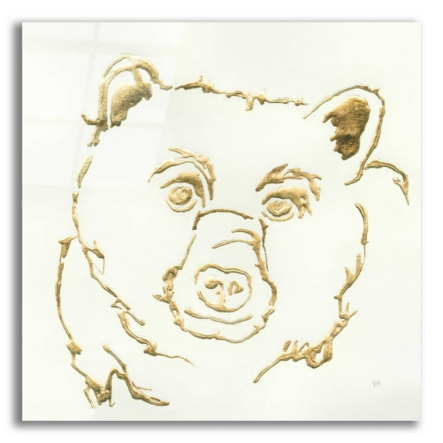 Epic Art  'Gilded Black Bear' by Chris Paschke, 12"x12"
