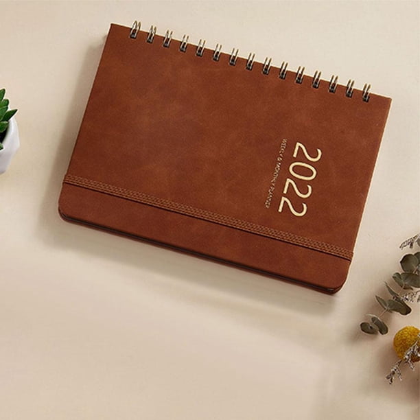 de agenda, anotación, cita, funda de material cuero, superficie impermeable, soporte para bolígrafo, 2022, agenda del administrador para marrón Yotijar Programar cuaderno