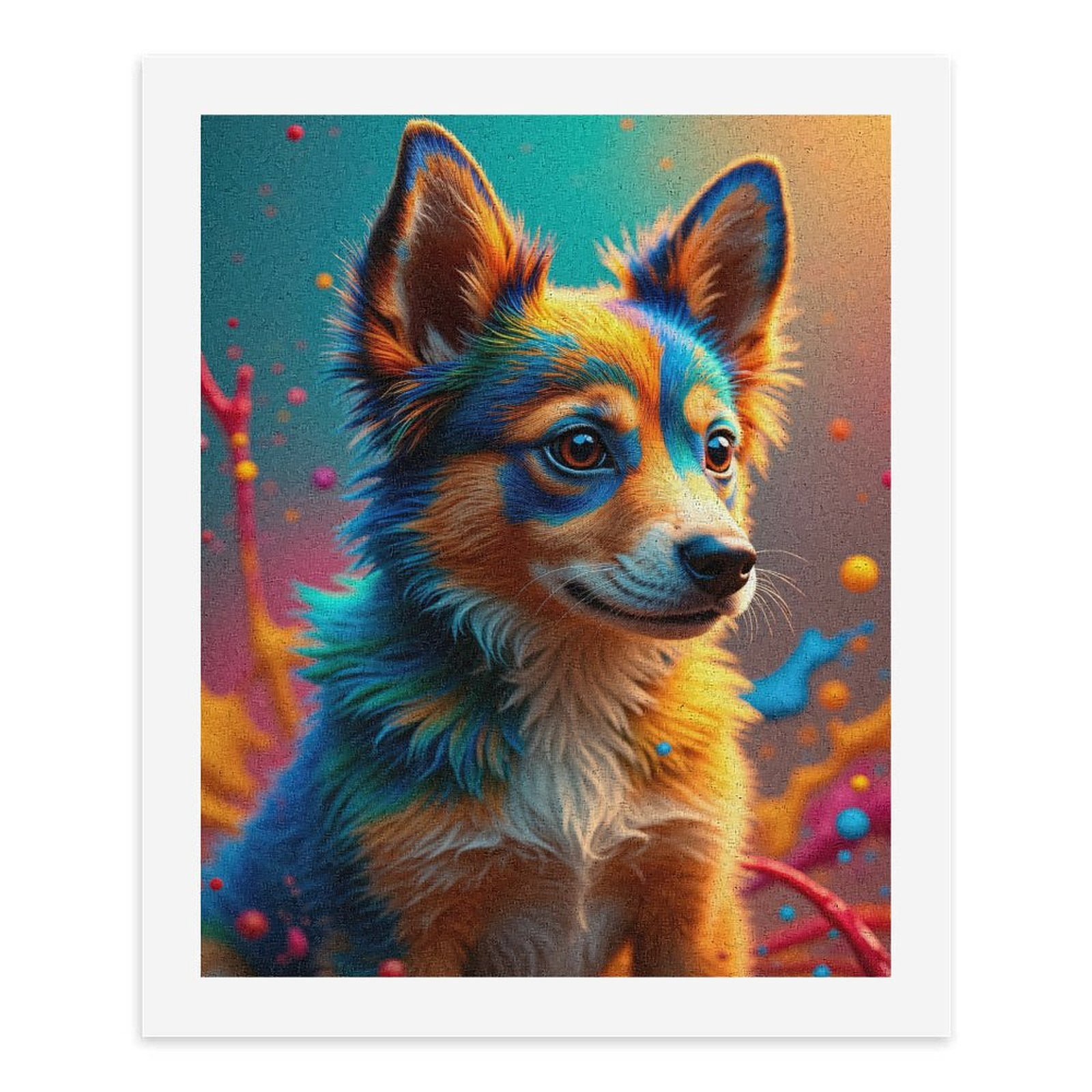 Paint By Numbers Kit for Adults Beginner - DIY Colorful Canine Art Imagination Canvas Painting Kits for Adults, Frameless Paint By Number for Adults for Home Wall Decor 16x20 Inch