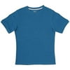 French Toast Big Boys' 2x2 Rib Tee, Crystal Teal Heather, L (10/12)