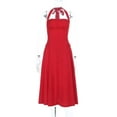 thumbnail image 5 of Button-Front Maxi Dress (S, Red), 5 of 6