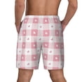 thumbnail image 4 of Fotbe Plaid Heart Men’s Swim Trunks Quick Dry Swim Shorts Board Shorts with Mesh Lining-X-Large, 4 of 9