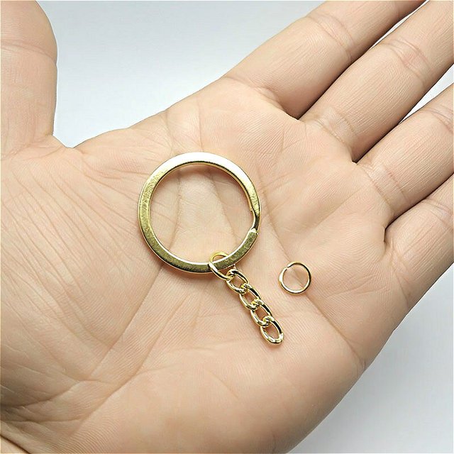5pcs/lot Car Key Chain Key Ring Bronze Rhodium Gold Round Split Keyrings Keychain Jewelry Making Wholesale DIY Car Keychain383 1pcs He Qiyong unisex