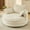 Beige, variant on Euroco Oversized Round Swivel Chair with Corduroy Upholstery and Deep Seat, 360° Rotation Lounge Chair with Pillows for Living Room or Bedroom – 57.5" W x 56.5" D x 35.25" H