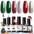 thumbnail image 1 of Set de esmaltes de uñas en gel para Navidad de Modelones, 6 colores brillantes, 1 of 9